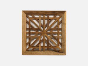 Small Square Walnut Wood Lattice