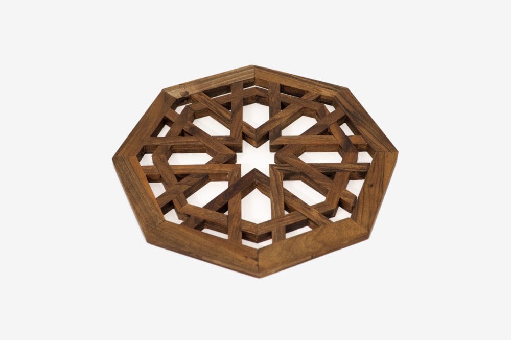 Walnut Wood Octagonal Lattice - Image 2