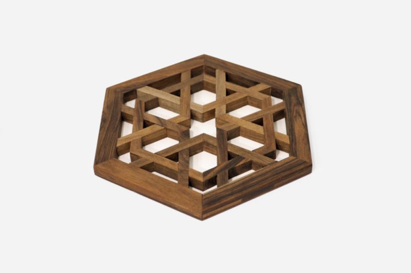 Walnut Wood Hexagonal Lattice - Image 2