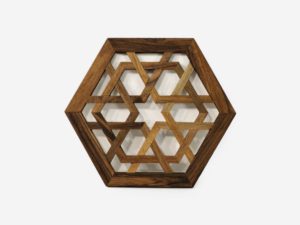 Walnut Wood Hexagonal Lattice