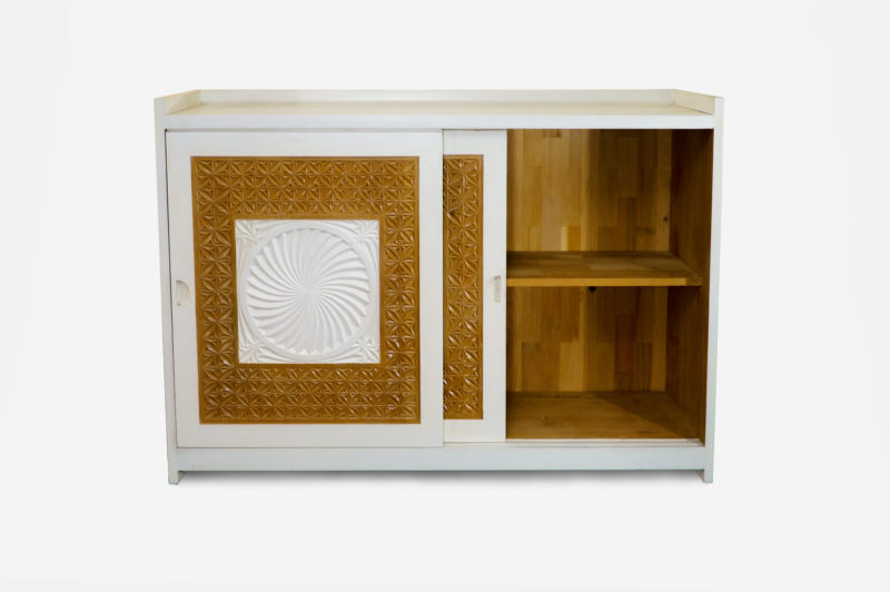 Large White/Cypress Storage Cabinet - Image 3