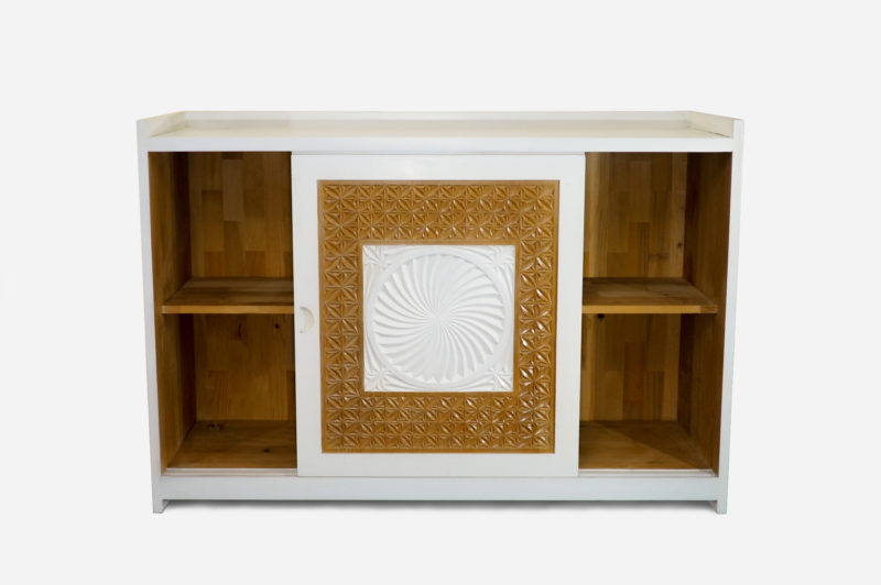 Large White/Cypress Storage Cabinet - Image 4
