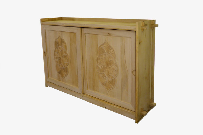 Large Cypress Wood Storage Cabinet - Image 3