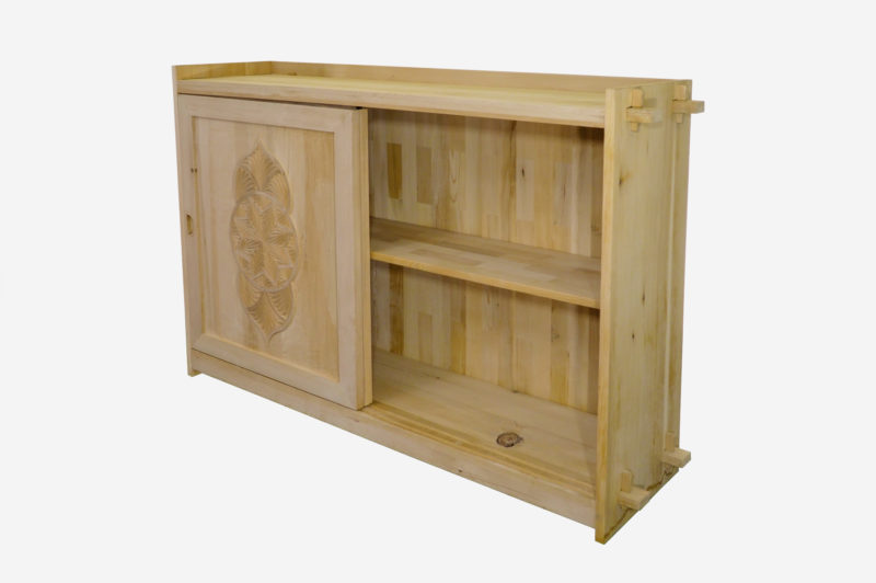 Large Cypress Wood Storage Cabinet - Image 2