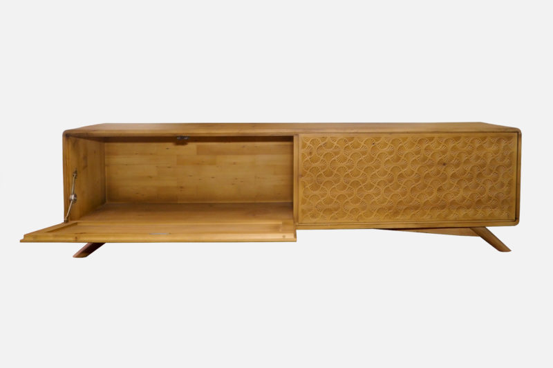 Cypress Wood Storage Cabinet - Image 3