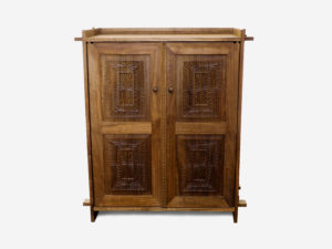 Small Walnut Wood Storage Cabinet