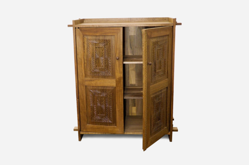 Small Walnut Wood Storage Cabinet - Image 3
