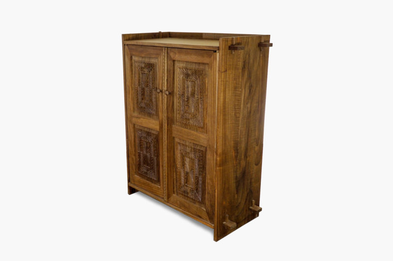 Small Walnut Wood Storage Cabinet - Image 5