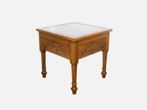 Walnut Wood Table With Single Drawer