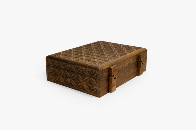 Walnut Wood Eight Sections Tea Box - Image 3