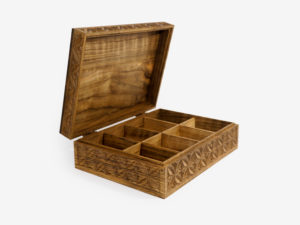 Walnut Wood Eight Sections Tea Box