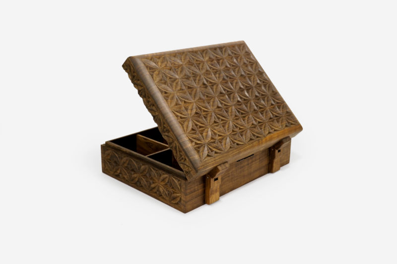 Walnut Wood Eight Sections Tea Box - Image 6