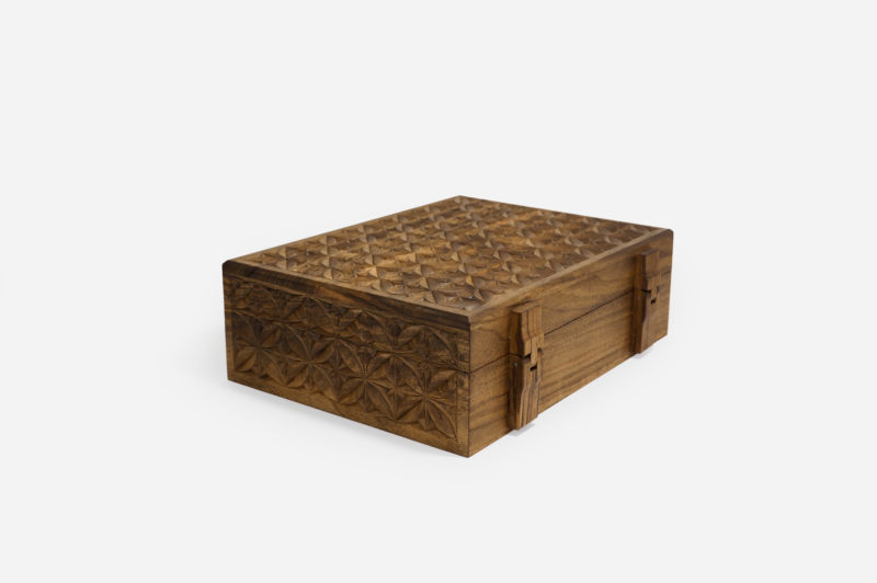 Walnut Wood Eight Sections Tea Box - Image 3
