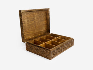Walnut Wood Eight Sections Tea Box