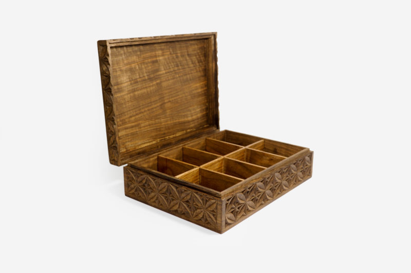 Walnut Wood Eight Sections Tea Box