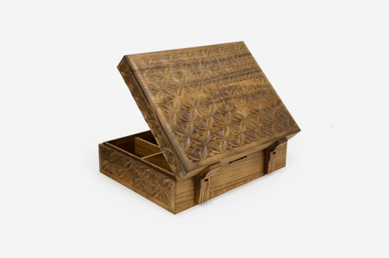 Walnut Wood Eight Sections Tea Box - Image 6