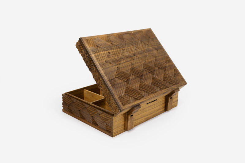 Walnut Wood Eight Sections Tea Box - Image 6