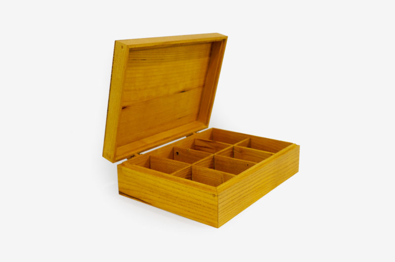 Mulberry Wood Eight Sections Tea Box