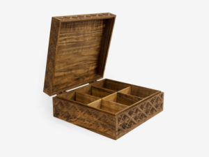 Walnut Wood Six Sections Tea Box