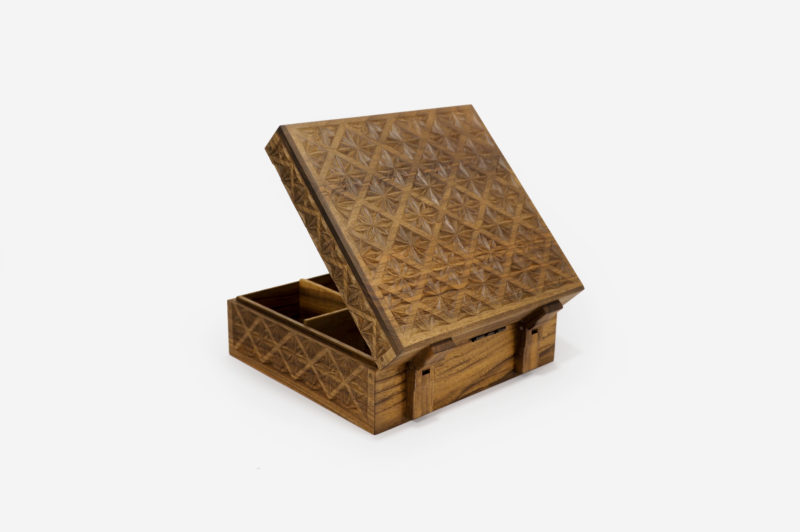 Walnut Wood Six Sections Tea Box - Image 6