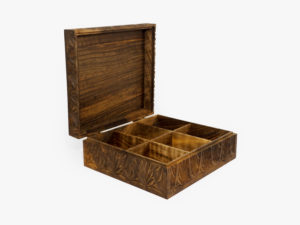 Walnut Wood Six Sections Tea Box