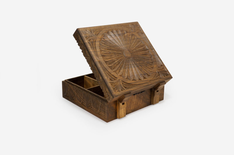 Walnut Wood Six Sections Tea Box - Image 6