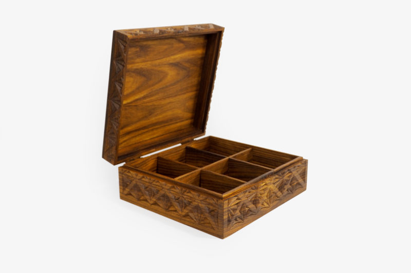 Rosewood Six Sections Tea Box