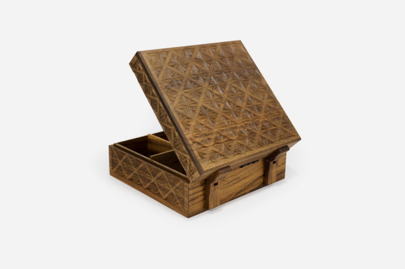 Walnut Wood Six Sections Tea Box - Image 6