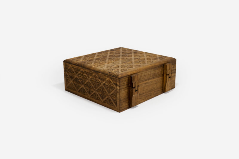 Walnut Wood Six Sections Tea Box - Image 5