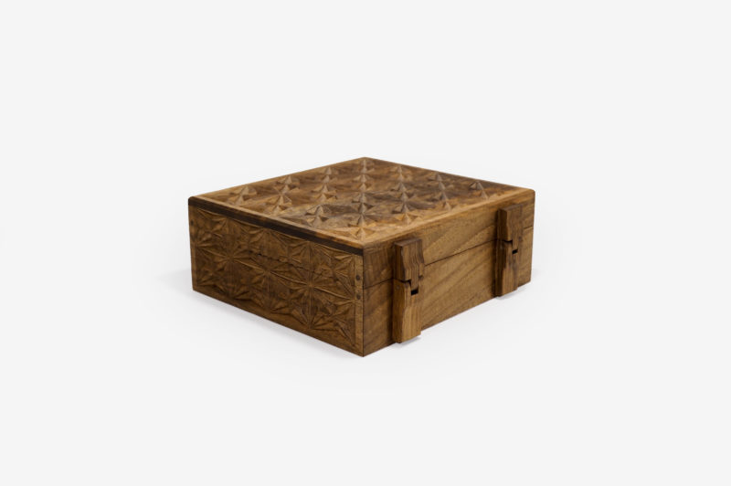 Walnut Wood Six Sections Tea Box - Image 3