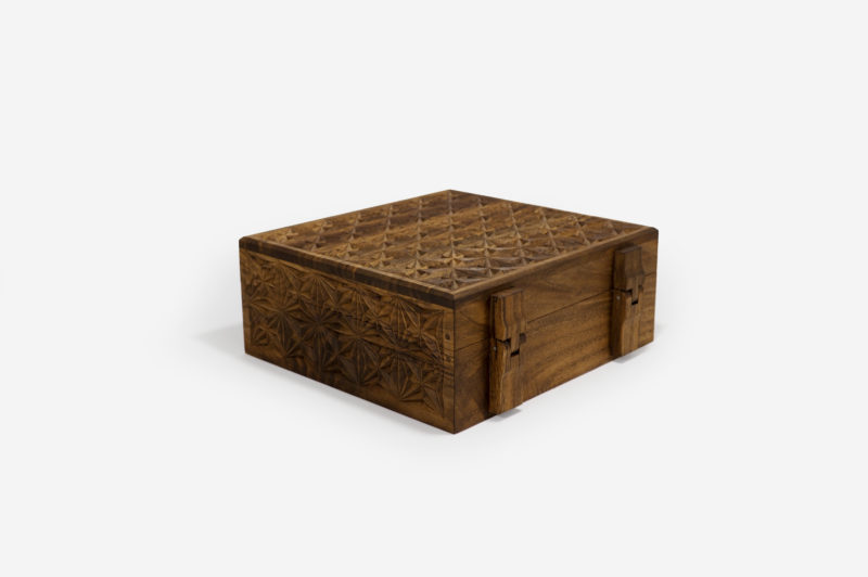 Walnut Wood Six Sections Tea Box - Image 4