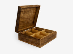 Walnut Wood Six Sections Tea Box
