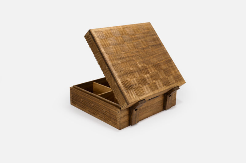Walnut Wood Six Sections Tea Box - Image 5