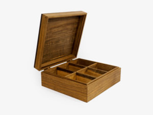 Walnut Wood Six Sections Tea Box