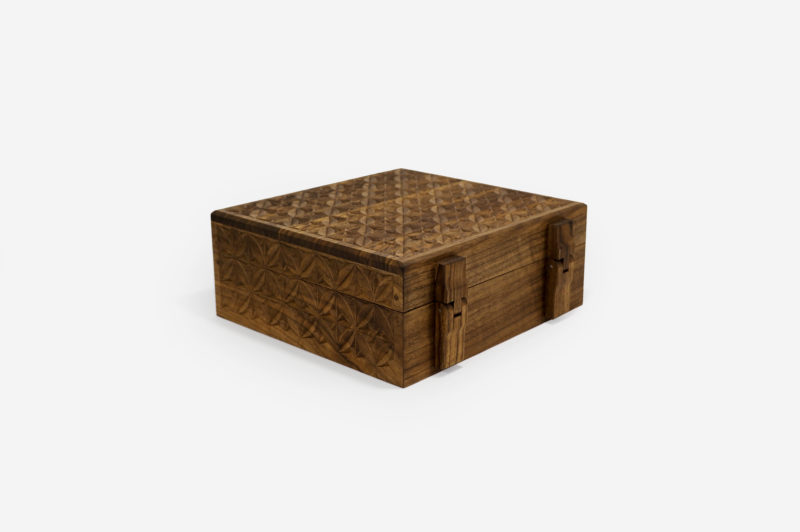 Walnut Wood Six Sections Tea Box - Image 3