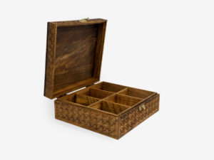 Walnut Wood Six Sections Tea Box