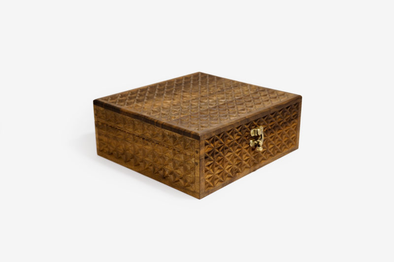 Walnut Wood Six Sections Tea Box - Image 5