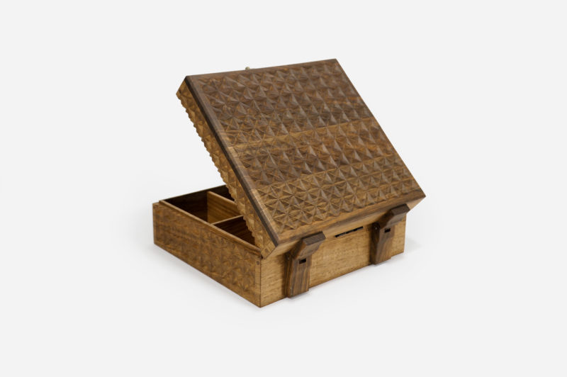 Walnut Wood Six Sections Tea Box - Image 6