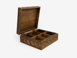 Walnut Wood Six Sections Tea Box