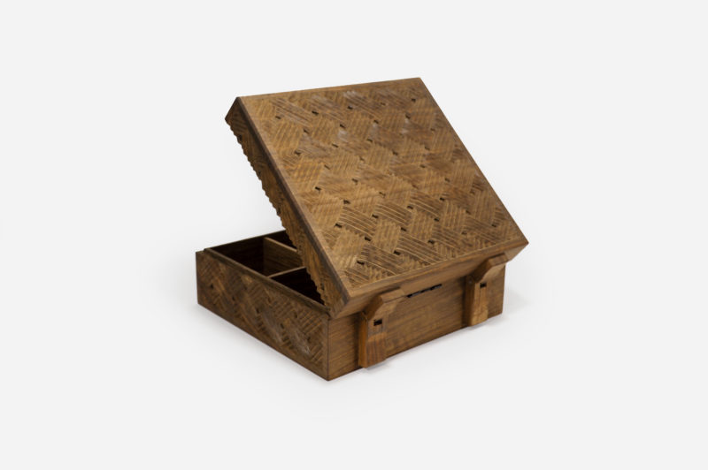 Walnut Wood Six Sections Tea Box - Image 6